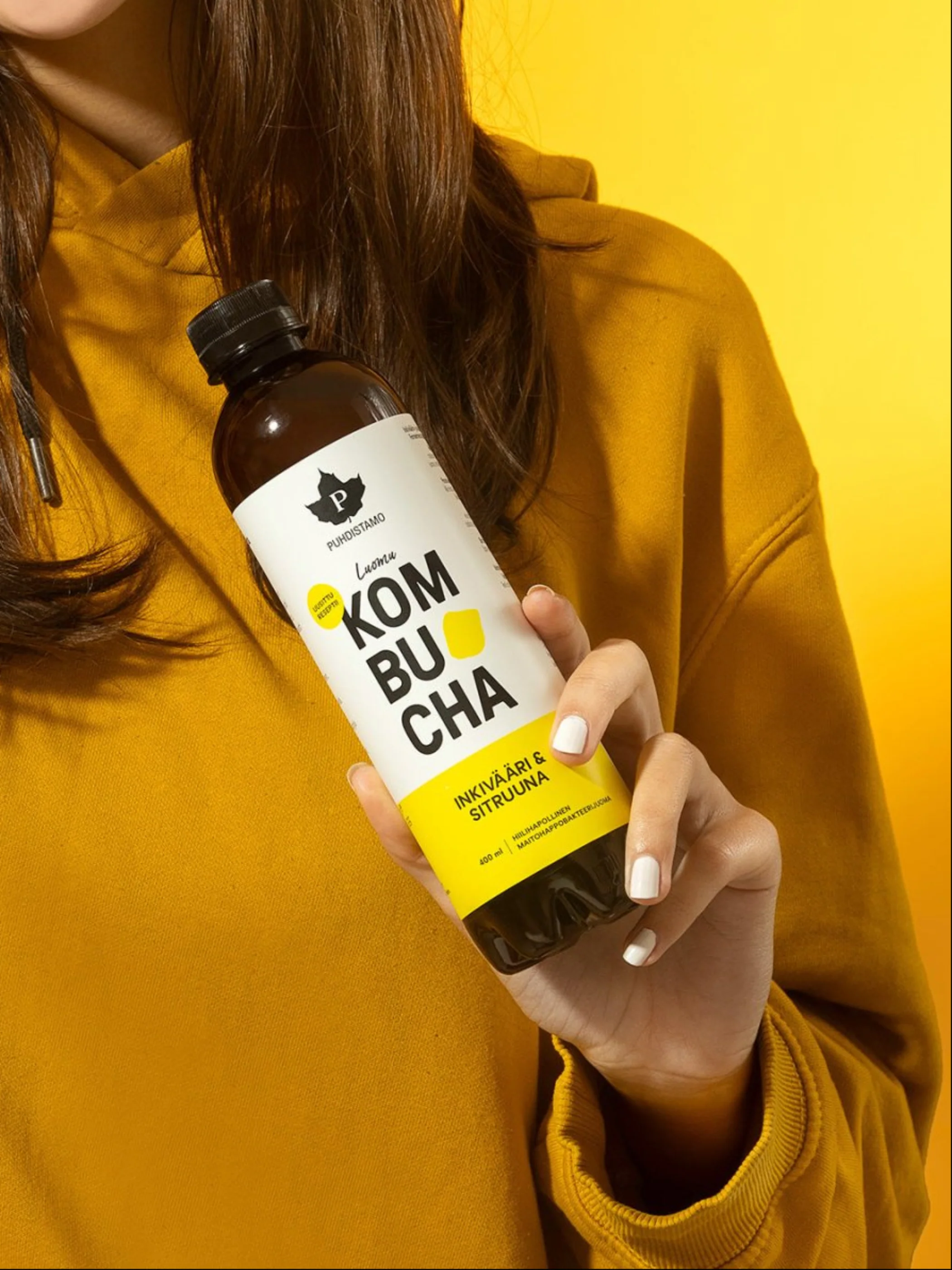 Luomu Kombucha Inkivääri & Sitruuna - 400 ml - Image 3